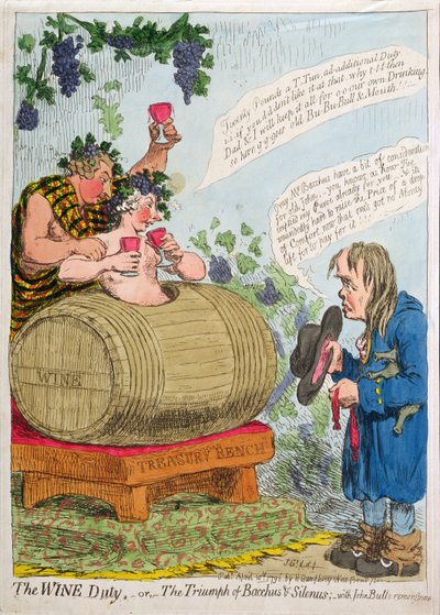 The Wine Duty lub The Triumph of Bacchus and Silenus with John Bull