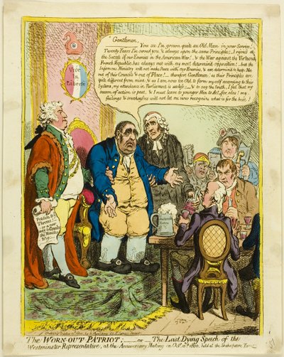 Zużyty patriota autorstwa James Gillray