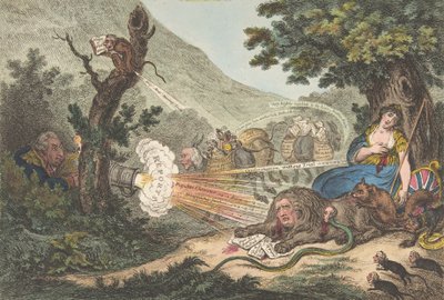 Ranny lew, 16 lipca 1805 r., 16 lipca 1805 r. autorstwa James Gillray