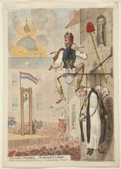 Zenit francuskiej chwały autorstwa James Gillray