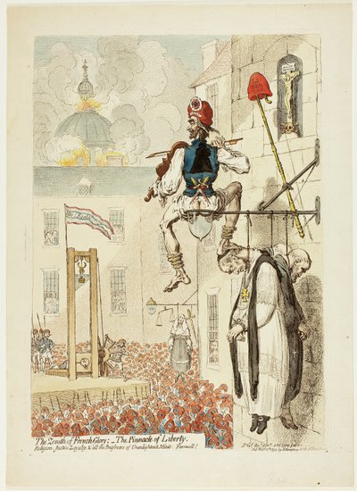 Zenit francuskiej chwały; Szczyt wolności autorstwa James Gillray