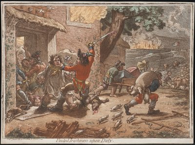 Zjednoczeni Irlandczycy na służbie autorstwa James Gillray