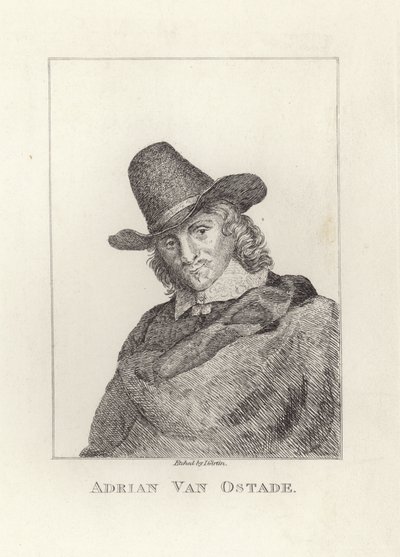 Adriaen van Ostade, ochrzczony jako Adriaen Jansz Hendricx. Wyryte przez Jamesa Girtina. autorstwa James Girtin