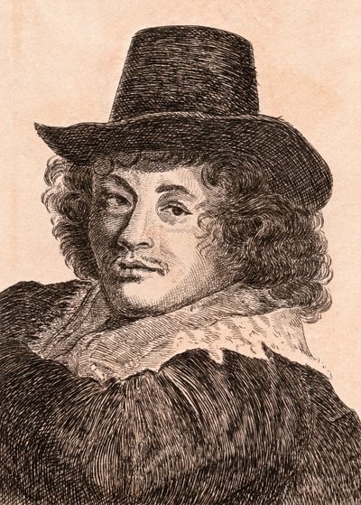 Frans Hals, ilustracja z „75 portretów sławnych malarzy z autentycznych oryginałów”, wydanej w 1817 r. w Londynie autorstwa James Girtin