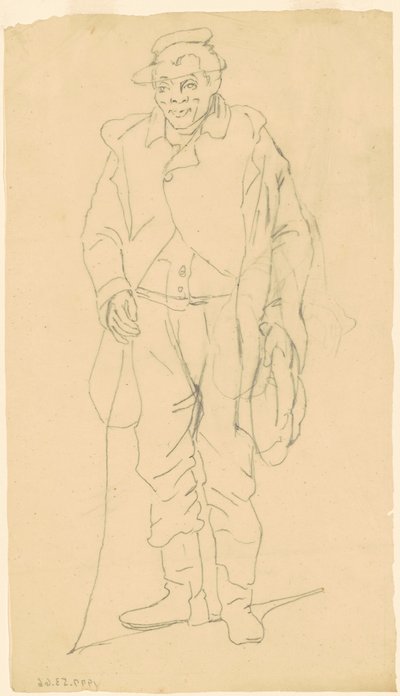 Postać Afroamerykanina, ok. 1840-1850 (grafit) autorstwa James Goodwin Clonney