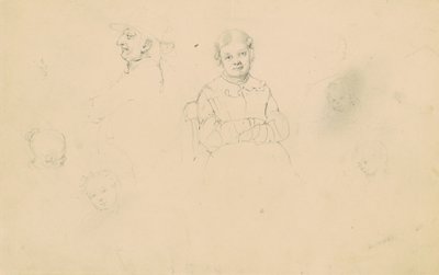 Studia postaci, ok. 1836-43 (grafit na papierze tkanym) autorstwa James Goodwin Clonney