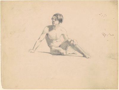 Siedzący Mężczyzna Nude [recto] autorstwa James Goodwyn Clonney