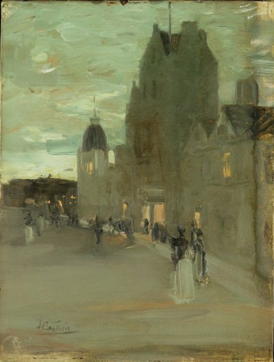 Ulica w Oban, noc autorstwa James Guthrie