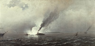Monitor i Merrimac, 1874-75 autorstwa James Hamilton