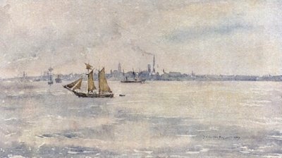 Birkenhead z rzeki autorstwa James Hamilton Hay