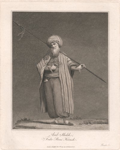 Arabski szejk, plemię Beni Koreisz autorstwa James Heath