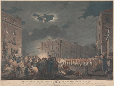 Zamieszki na Broad Street 7 czerwca 1780 roku autorstwa James Heath