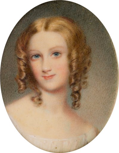 Portret pierwszej pani Simpson, żony pana Bridgemana Simpsona, ok. 1820-72 (olej na płótnie) autorstwa James Heath Millington
