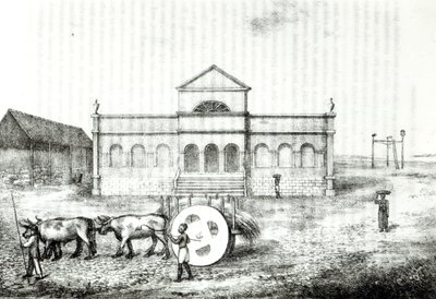 Rio Exchange, public Trapiche, Grass Wagon and the Gallows, ilustracja z „Historii Brazylii” Jamesa Hendersona, opublikowanej w Londynie w 1821 r. autorstwa James Henderson