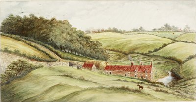 Farma Hedworth (akwarela, farba do ciała i ołówek na papierze) autorstwa James Henry Cleet