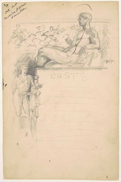 Studium do „Odlewów z rzeźby antycznej: Partenon” autorstwa James Henry Moser