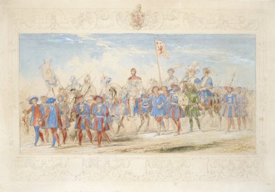 James Oglivie Fairlie Esq., Rycerz Złotego Lwa, 1839 (ołówek, wc i gwasz na papierze) autorstwa James Henry Nixon