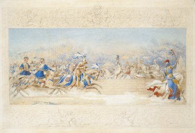 Joust (ołówek, wc i akwarela na papierze) autorstwa James Henry Nixon
