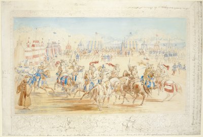 Walka wręcz (nr 1), 1839 (ołówek i wc na papierze) autorstwa James Henry Nixon