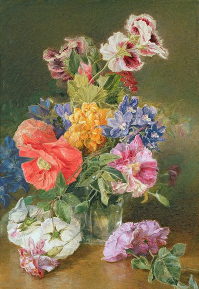 Róże, maki i pelargonie autorstwa James Holland