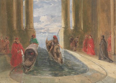 Weneccy dygnitarze wsiadający do gondoli autorstwa James Holland