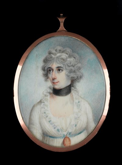 Niezidentyfikowana dama (1801-1881), ok. 1820 (akwarela na kości słoniowej) autorstwa James Holmes