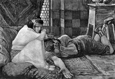 Samson ujawnia swój sekret Dalili - Biblia autorstwa James Jacques Joseph (after) Tissot