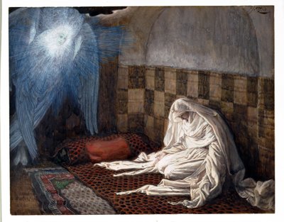 Zwiastowanie, ilustracja do Życia Chrystusa, ok. 1886-96 (gwasz na tekturze) autorstwa James Jacques Joseph Tissot
