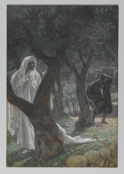 Objawienie się naszego Pana św. Piotrowi, ilustracja z Życia Pana naszego Jezusa Chrystusa, 1886-94 (wc nad grafitem na papierze) autorstwa James Jacques Joseph Tissot