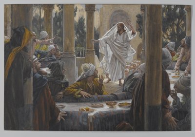 Klątwy przeciw faryzeuszom, ilustracja z Życia Pana naszego Jezusa Chrystusa, 1886-96 (wc nad grafitem na papierze) autorstwa James Jacques Joseph Tissot