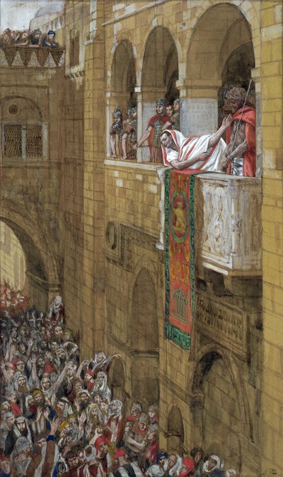 Ecce Homo, ilustracja do Życia Chrystusa, ok. 1886-94 (toaleta i gwasz na tekturze) autorstwa James Jacques Joseph Tissot