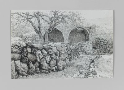 Fontanna Dziewicy w Ain-Karim, ilustracja z Życia naszego Pana Jezusa Chrystusa autorstwa James Jacques Joseph Tissot