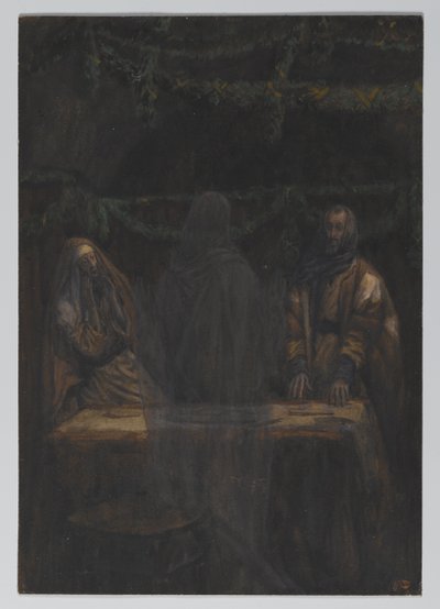 Zniknął im z oczu, ilustracja z Życia naszego Pana Jezusa Chrystusa, 1886-94 (wc nad grafitem na papierze) autorstwa James Jacques Joseph Tissot