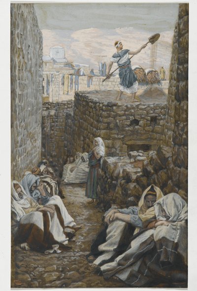 Ten, który przesiewa pszenicę, ilustracja z Życia naszego Pana Jezusa Chrystusa (wc nad grafitem na papierze) autorstwa James Jacques Joseph Tissot