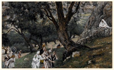 Jezus wyszedł na pustynię, ilustracja do Życia Chrystusa, ok. 1884-96 (toaleta i gwasz na tekturze) autorstwa James Jacques Joseph Tissot