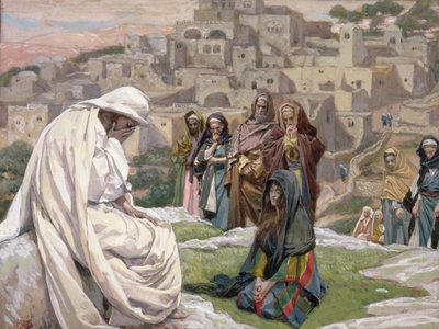 Jesus Wept, illustration for The Life of Christ, c.1886-96 (gouache on paperboard) autorstwa James Jacques Joseph Tissot