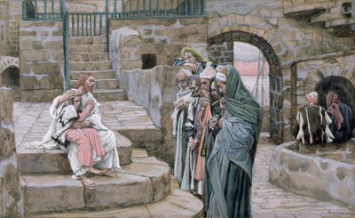 Jezus i Dzieciątko, ilustracja do Życia Chrystusa, ok. 1886-94 (toaleta i gwasz na tekturze) autorstwa James Jacques Joseph Tissot