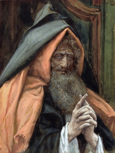 Józef z Arymatei, ilustracja do Życia Chrystusa, ok. 1886-94 (toaleta i gwasz na tekturze) autorstwa James Jacques Joseph Tissot