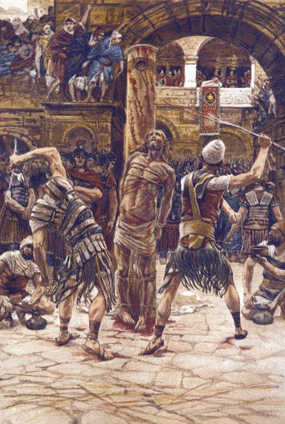 La flogging du visage – Biczowanie twarzy – z „Życia naszego Pana Jezusa Chrystusa”” – 1899 James Tissot – La vie de notre seigneur Jesus Christ, Jacques Joseph (Jacques-Joseph) Tissot dit James Tissot ( 1836-1902) autorstwa James Jacques Joseph Tissot