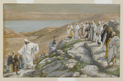 Święcenia dwunastu apostołów, ilustracja z Życia Pana naszego Jezusa Chrystusa (wc nad grafitem na papierze) autorstwa James Jacques Joseph Tissot