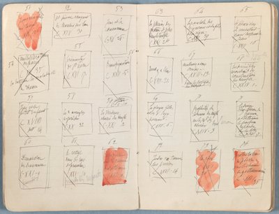 Strony z albumu Szkice do życia naszego Pana Jezusa Chrystusa, koniec lat 80. XIX wieku (grafit i pranie na papierze) autorstwa James Jacques Joseph Tissot
