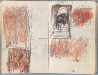 Strony z albumu Szkice do życia naszego Pana Jezusa Chrystusa, koniec lat 80. XIX wieku (grafit i pranie na papierze) autorstwa James Jacques Joseph Tissot