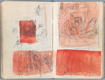 Strony z albumu Szkice do życia naszego Pana Jezusa Chrystusa, koniec lat 80. XIX wieku (grafit i pranie na papierze) autorstwa James Jacques Joseph Tissot