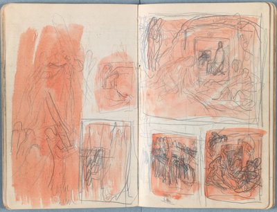 Strony z albumu Szkice do życia naszego Pana Jezusa Chrystusa, koniec lat 80. XIX wieku (grafit i pranie na papierze) autorstwa James Jacques Joseph Tissot
