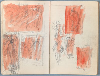 Strony z albumu Szkice do życia naszego Pana Jezusa Chrystusa, koniec lat 80. XIX wieku (grafit i pranie na papierze) autorstwa James Jacques Joseph Tissot