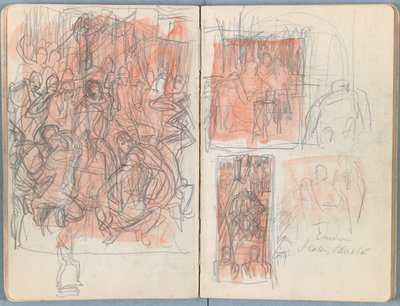 Strony z albumu Szkice do życia naszego Pana Jezusa Chrystusa, koniec lat 80. XIX wieku (grafit i pranie na papierze) autorstwa James Jacques Joseph Tissot