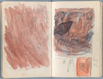 Strony z albumu Szkice do życia naszego Pana Jezusa Chrystusa, koniec lat 80. XIX wieku (grafit i pranie na papierze) autorstwa James Jacques Joseph Tissot