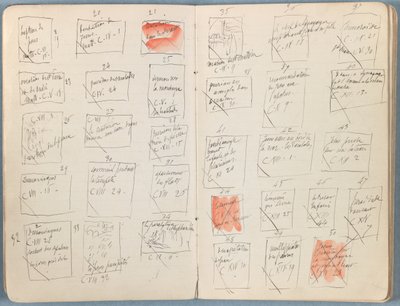 Strony z albumu Szkice do życia naszego Pana Jezusa Chrystusa, koniec lat 80. XIX wieku (grafit i pranie na papierze) autorstwa James Jacques Joseph Tissot