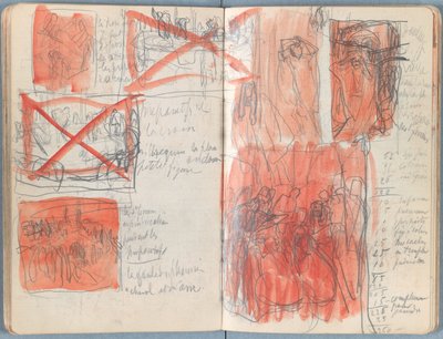 Strony z albumu Szkice do życia naszego Pana Jezusa Chrystusa, koniec lat 80. XIX wieku (grafit i pranie na papierze) autorstwa James Jacques Joseph Tissot