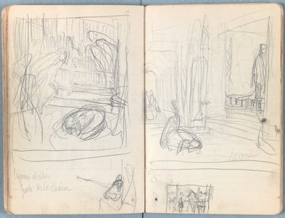 Strony z albumu Szkice do życia naszego Pana Jezusa Chrystusa, koniec lat 80. XIX wieku (grafit i pranie na papierze) autorstwa James Jacques Joseph Tissot